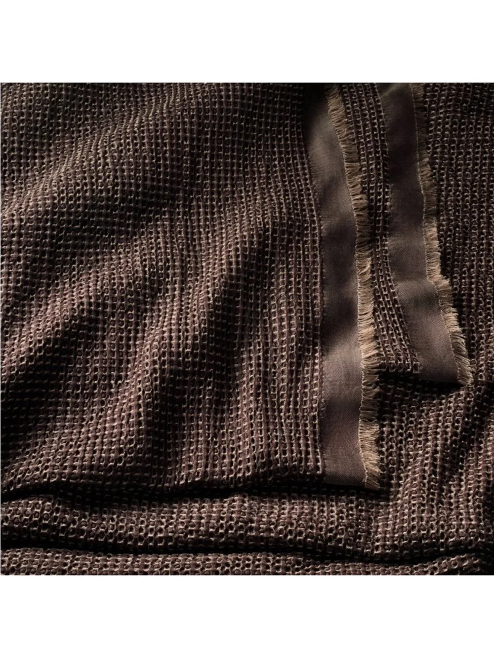 King Textured Waffle Coverlet Dark Fig - Casaluna™